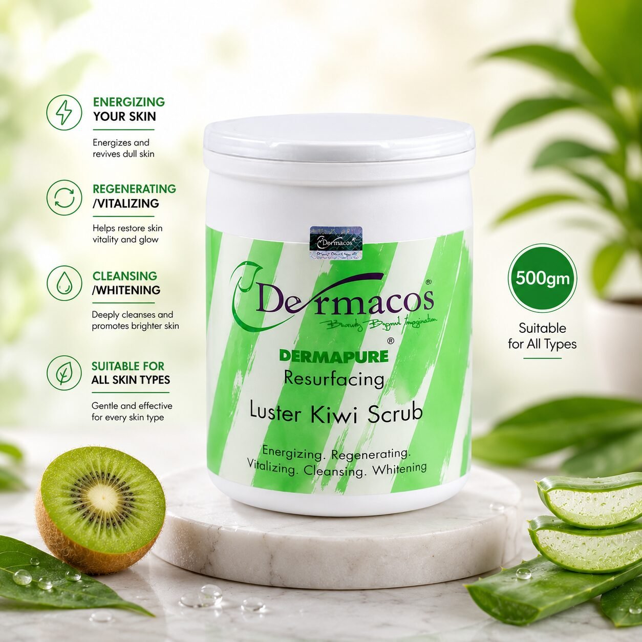 Luster Kiwi Scrub (500gm) | Facial Exfoliating Care