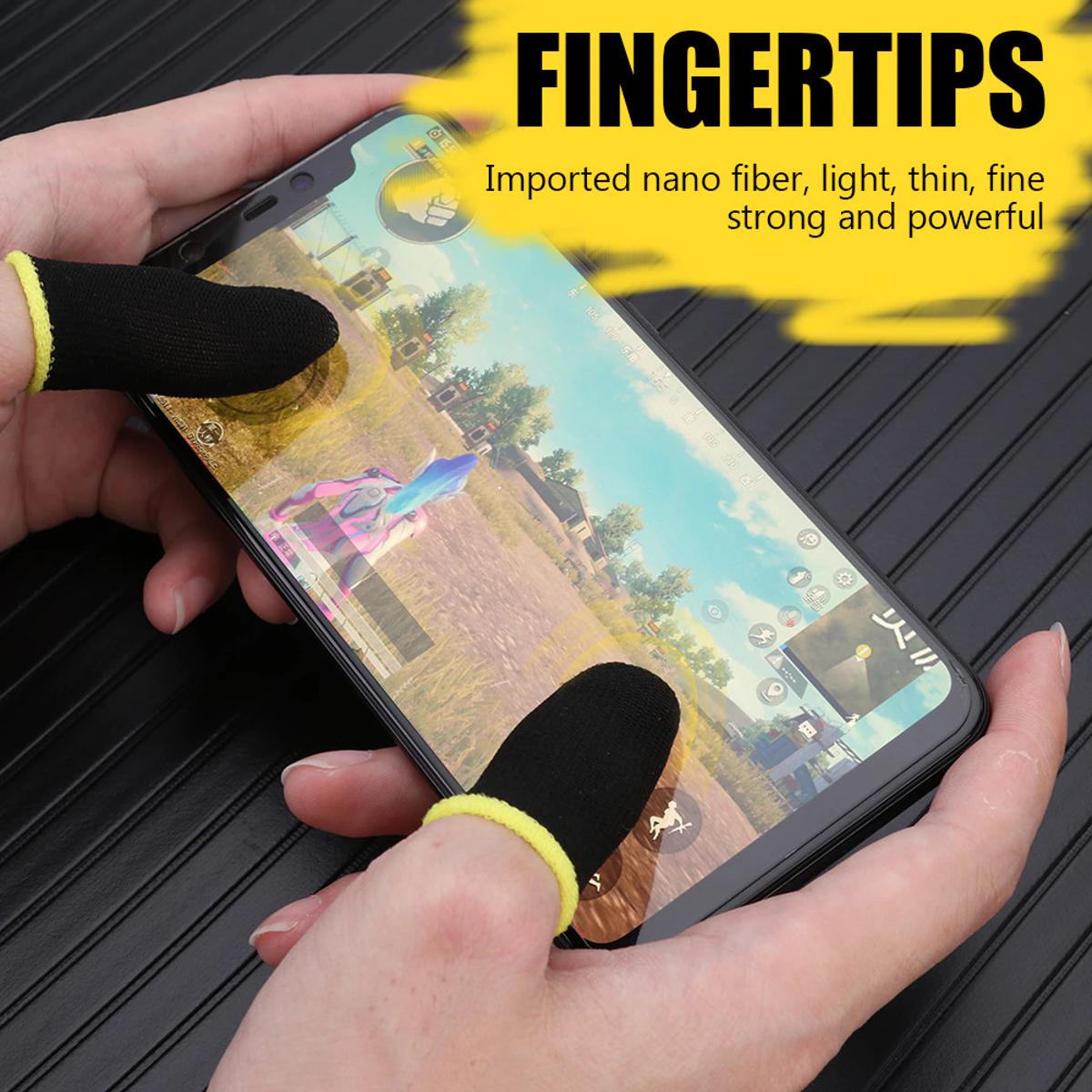 (2 PCS) Pair of Finger Cover Breathable Game Controller Finger Sleeve For PUBG Sweat Proof Non-Scratch Touch Screen Gaming Thumb Gloves Best For Free Fire - Fortnite - Call Of Duty - PUBG Mobile