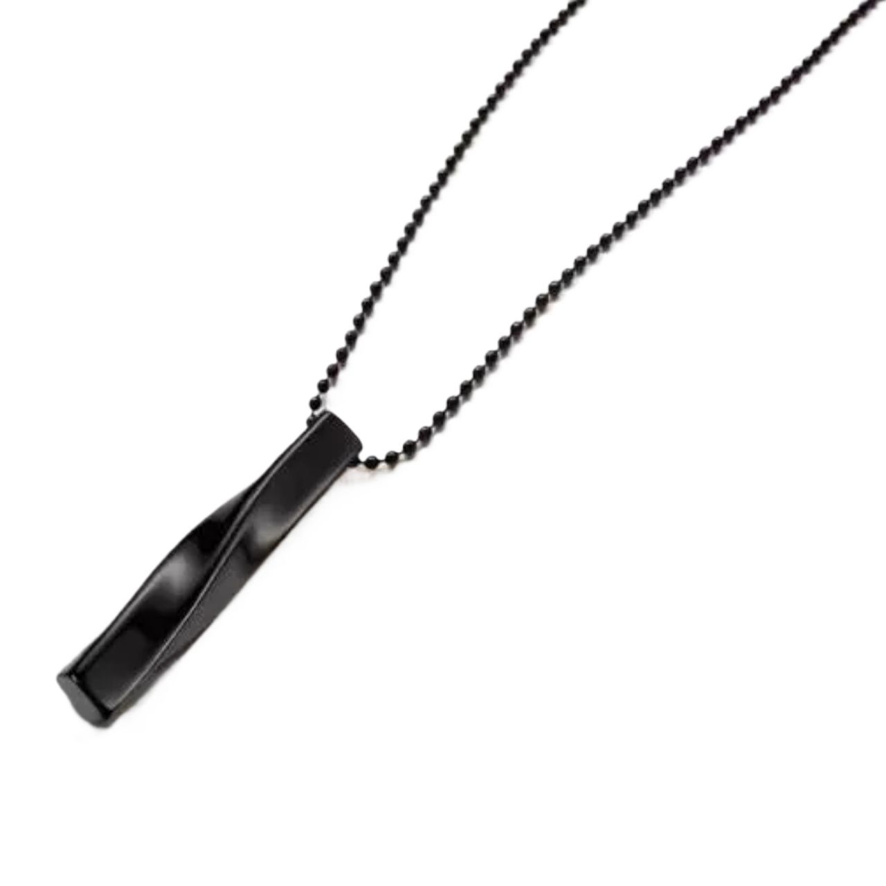 A Family store presents Combo Pack Of 3 Black Twisted Bar Necklace / Spinner Chain Ring And Titanium Ring For Boys /Necklace For Men