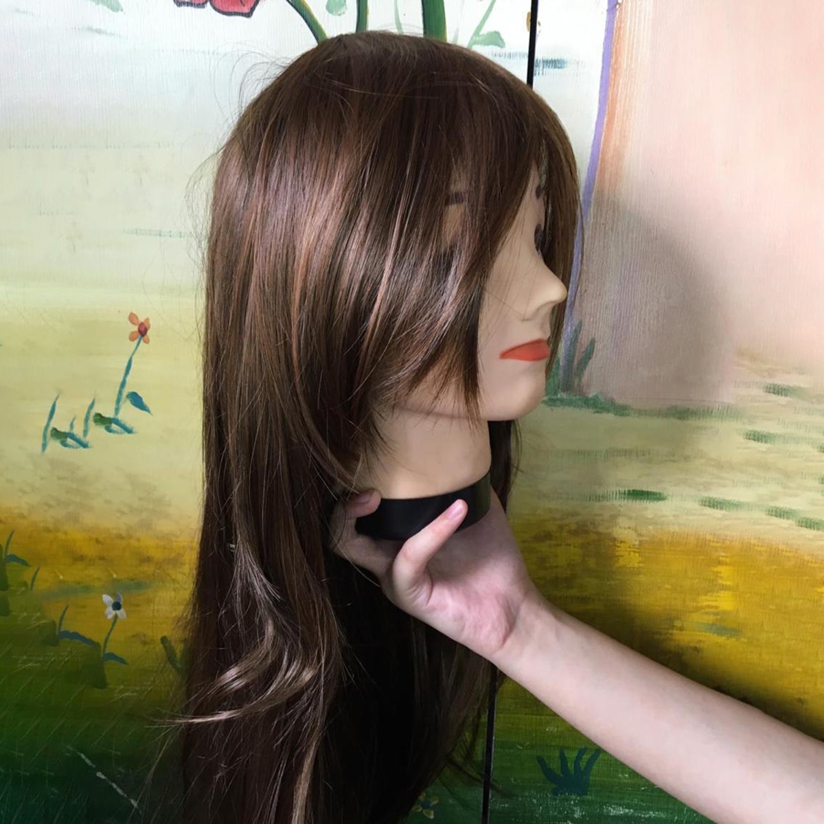 Imported Best quality Full head wig for women, hair wig - golden color