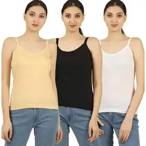 Camisole For Girls & Women Teenage Stretchable Pure Cotton Tank Tops  Shameez Slip For Girls