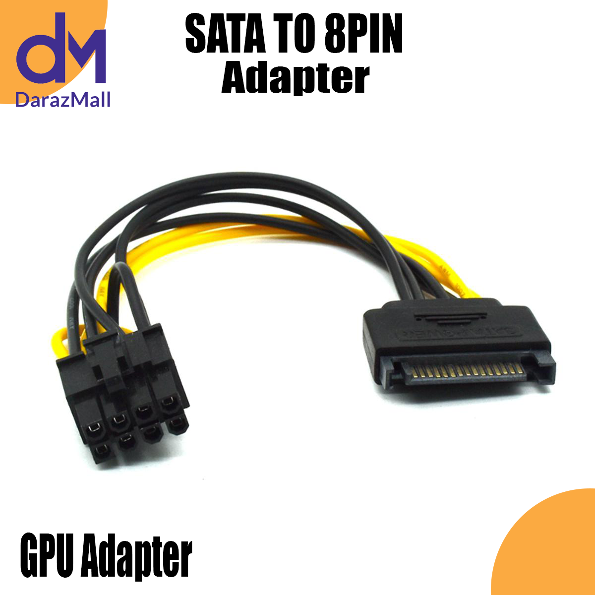 SATA To 8pin Adapter For GPU Graphic card Adapter SATA Power Female To 8 Pin Male Sata to PCI-Express Graphics Card Power Cable Connector