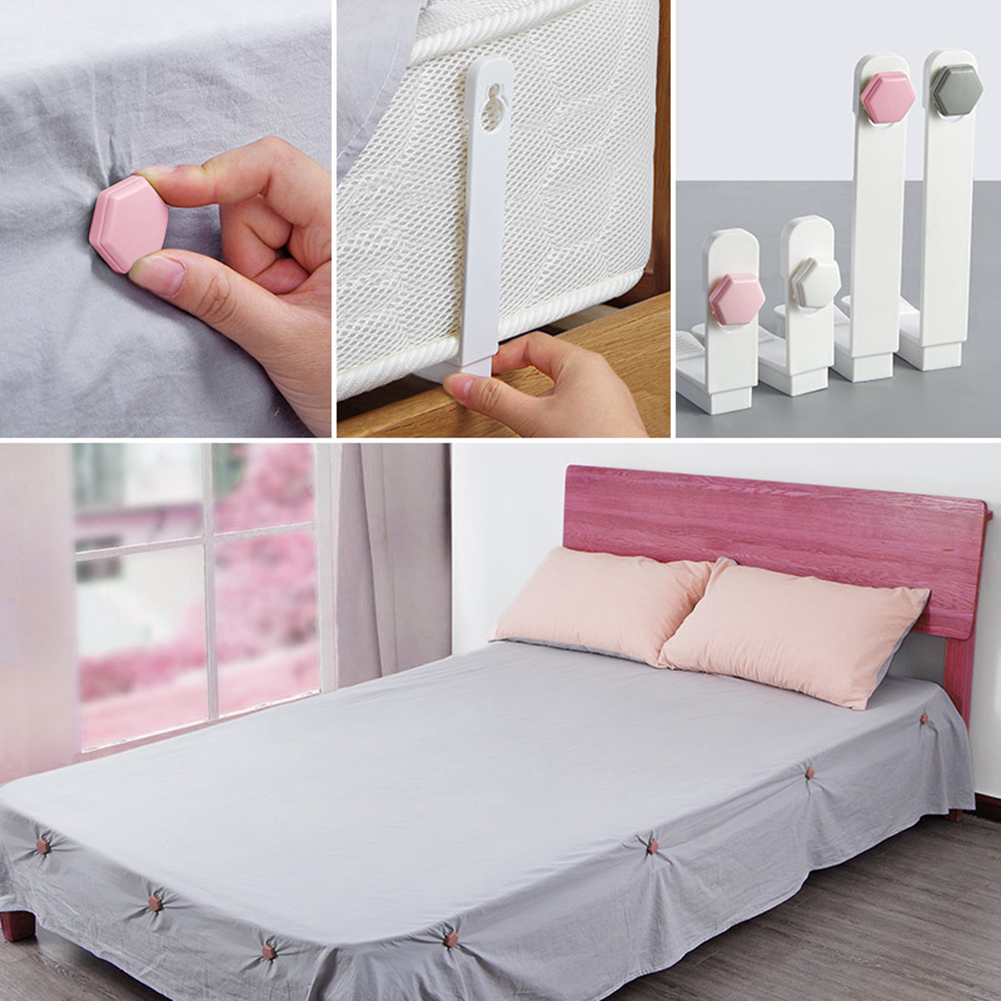 1 Set Anti-slip Coverlet Clips Needle-free Pp Smooth Edge Bed Sheet