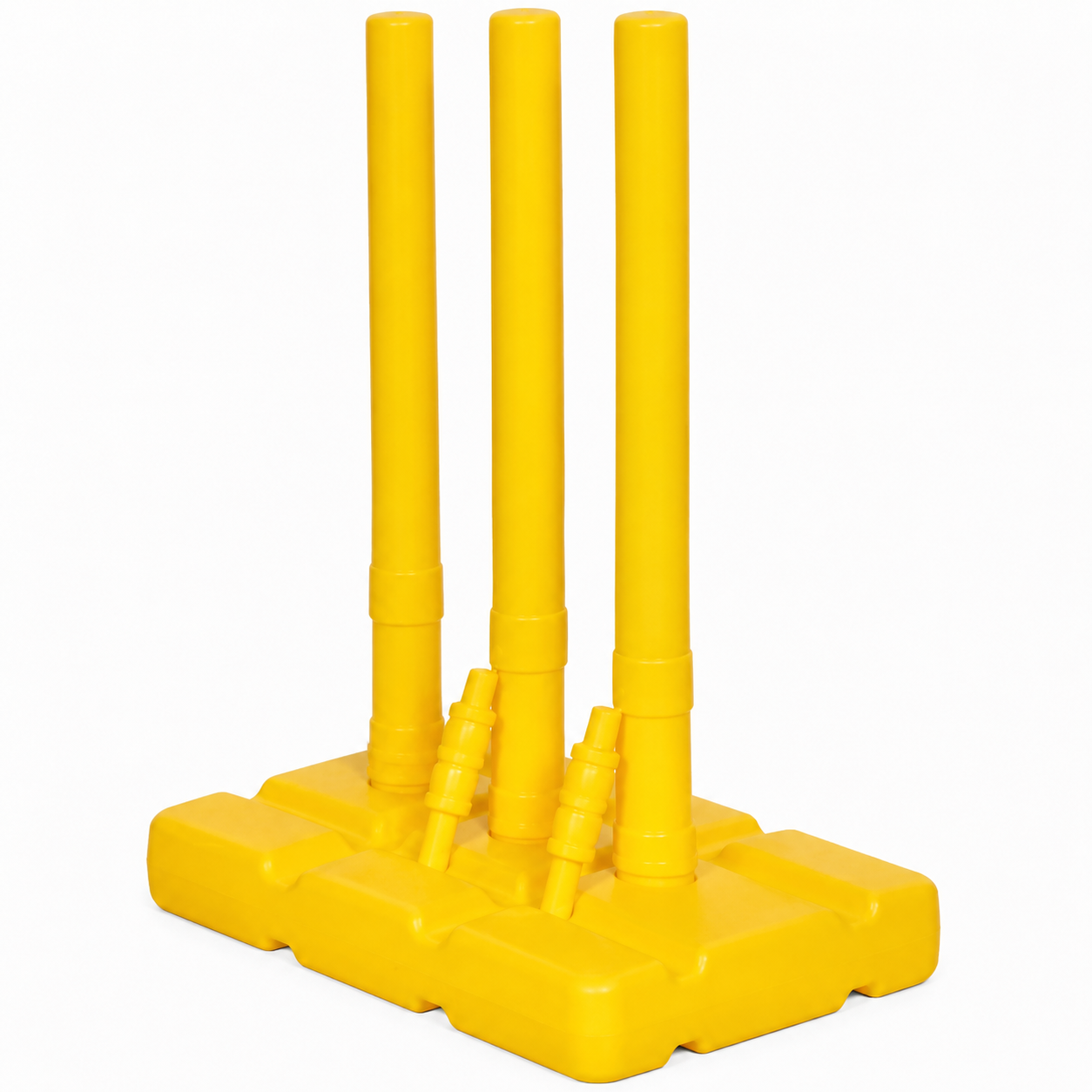 Plastic Cricket Wickets with Bails | Durable Cricket Stump Set with Base & Yellow Bails | Portable Cricket Wickets for Practice Training & Ground Use | Premium Quality Cricket Training Equipment | SPORTS SPECTRUM