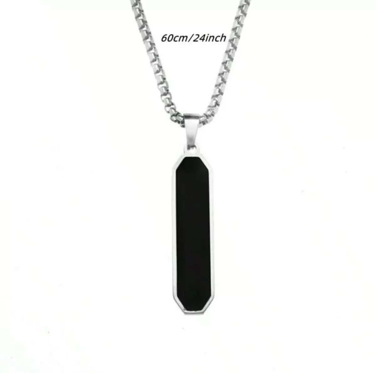 Black Titanium Steel Pendant Necklace Hip Hop Minimalist Stainless Steel Chain
