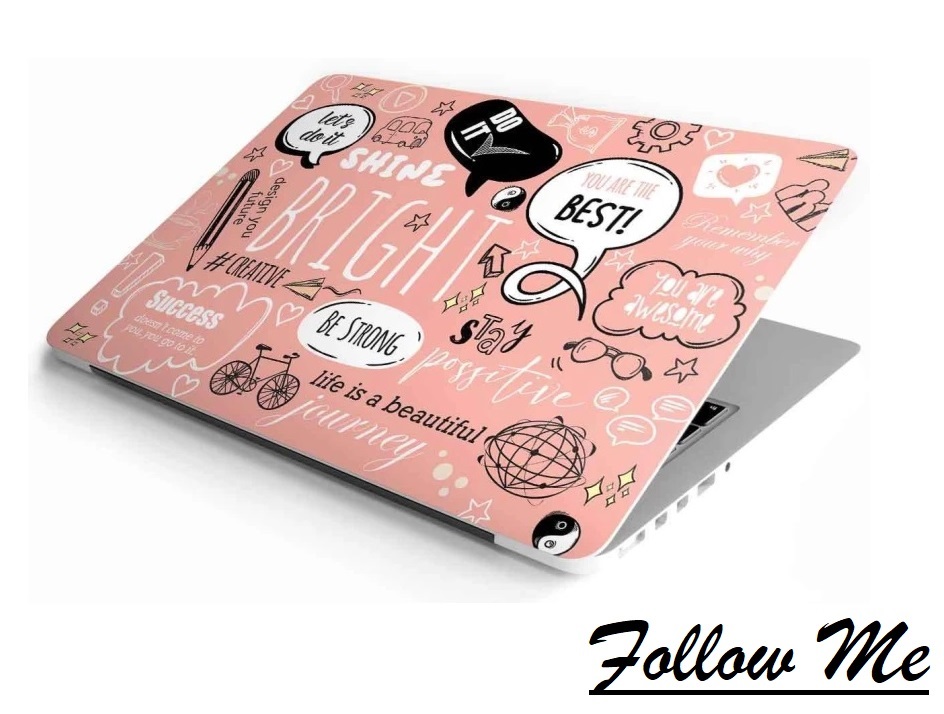 Rainbow Arts Doodle Design Laptop Back Vinyl Skin Sticker 13 13.3 14.6