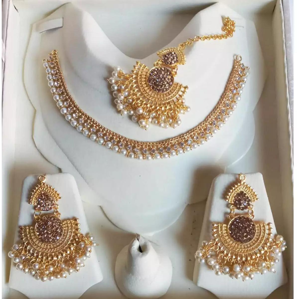 New Stylish Chokker Set In Unique & Fashionable Designs Metal Set For Girls And Women Wear It On Any Occasion Or Any Event High Quality Chokker Set With Tikka And Earings