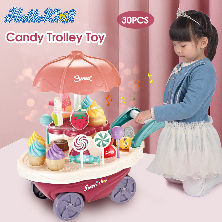 Candy Cart Toy Sweet Factory Toy Children Toy Set Cart Toy Sweet