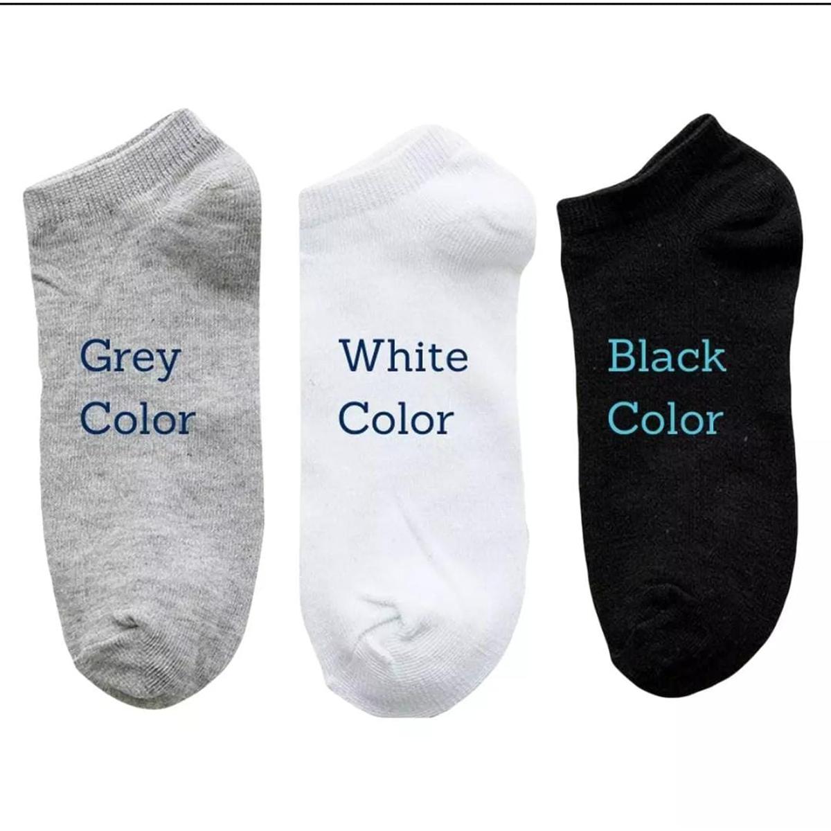 3 Pairs Cotton Ankle Socks For Men Women - Random colors