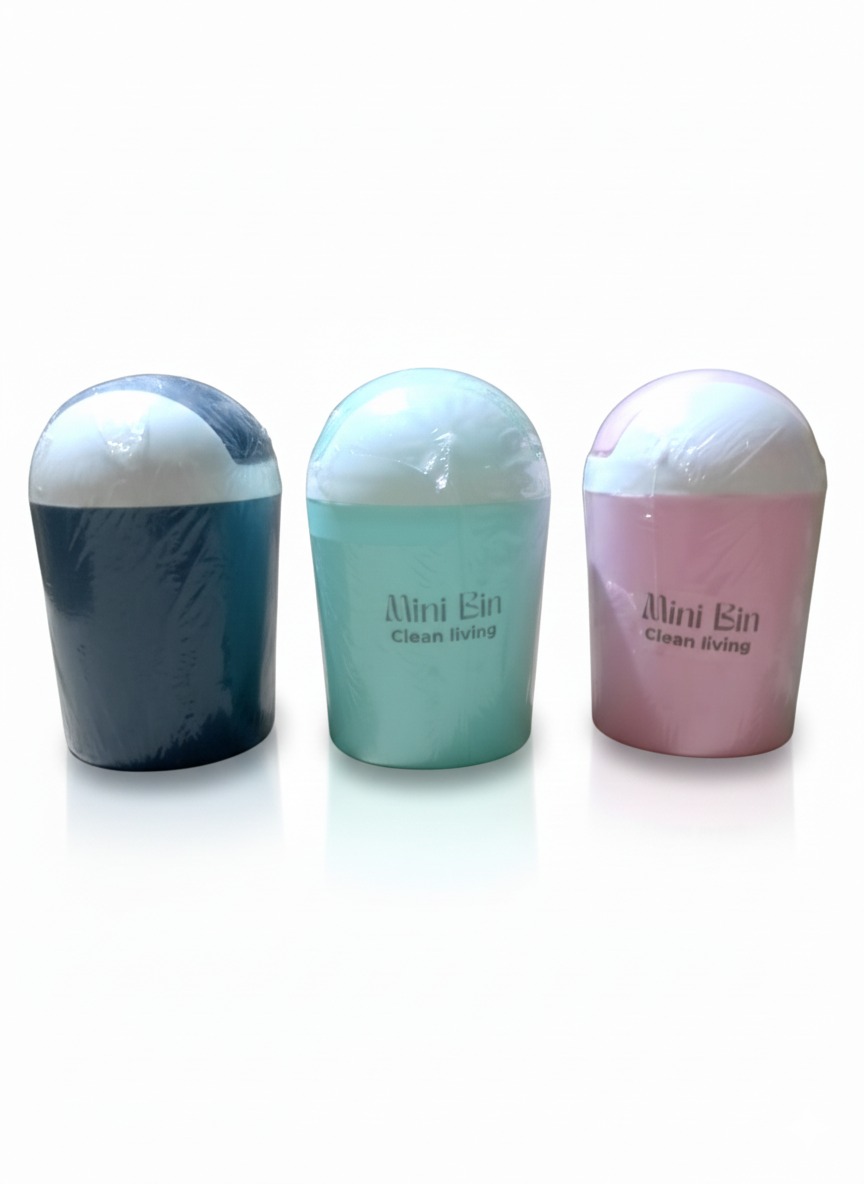 Mini Dustbin with Shake Lid For Room  Compact & Stylish Waste Bin for Home, Office, Kitchen, Car, Study Table & Bathroom Use  Multicolor