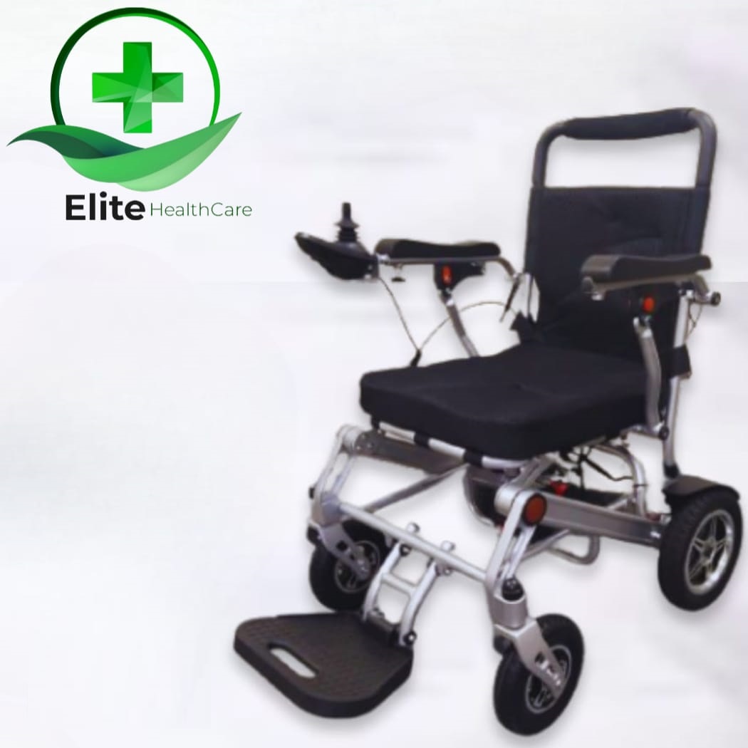 Travelling Lightweight Folding Electric Wheelchair Long Range Heavy