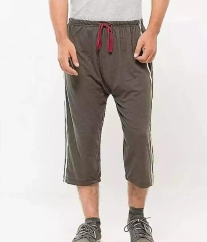 TF Clothing | Summer Cotton Jersey | Quarter Shorts For Men | Double Sided Two Strips |