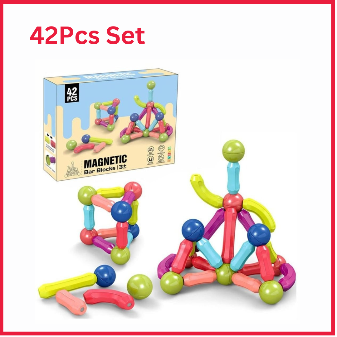 Magnetic Blocks Set Toy for Kids - Magnetic Building Blocks Montessori Kids Toys For Children Early Education Magnetic Building Sticks Kit