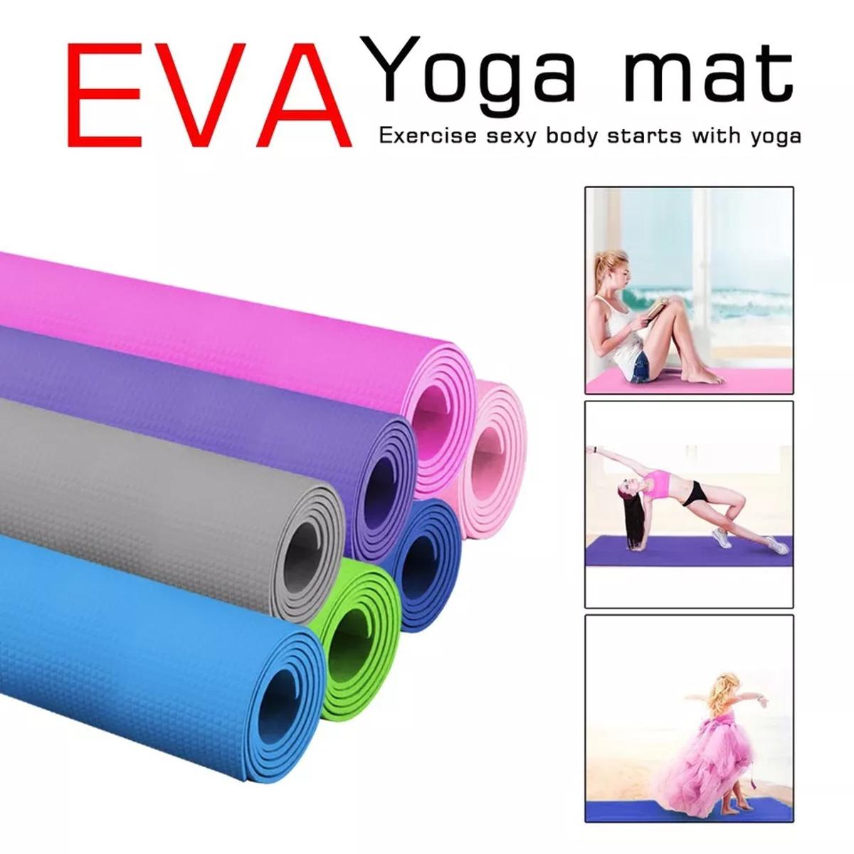 Exercise Mat Yoga Mat Gym Workout Pilates Fitness Mats Training Non-Slip Sport Mat 183*61cm*10mm Balance Pads Lose Weight Unisex