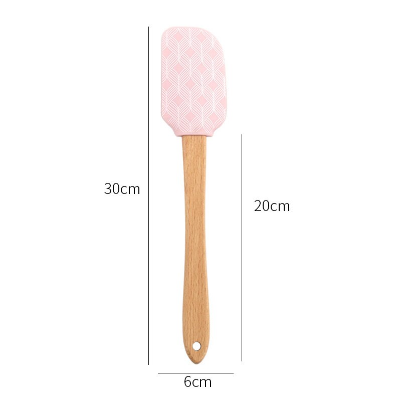 Geometric Silicone Spatula Cake Scraper Cream Mixing Spatula Kitchen Gadgets Heat-Resistant Utensils Cake Brush Kitchen Tools