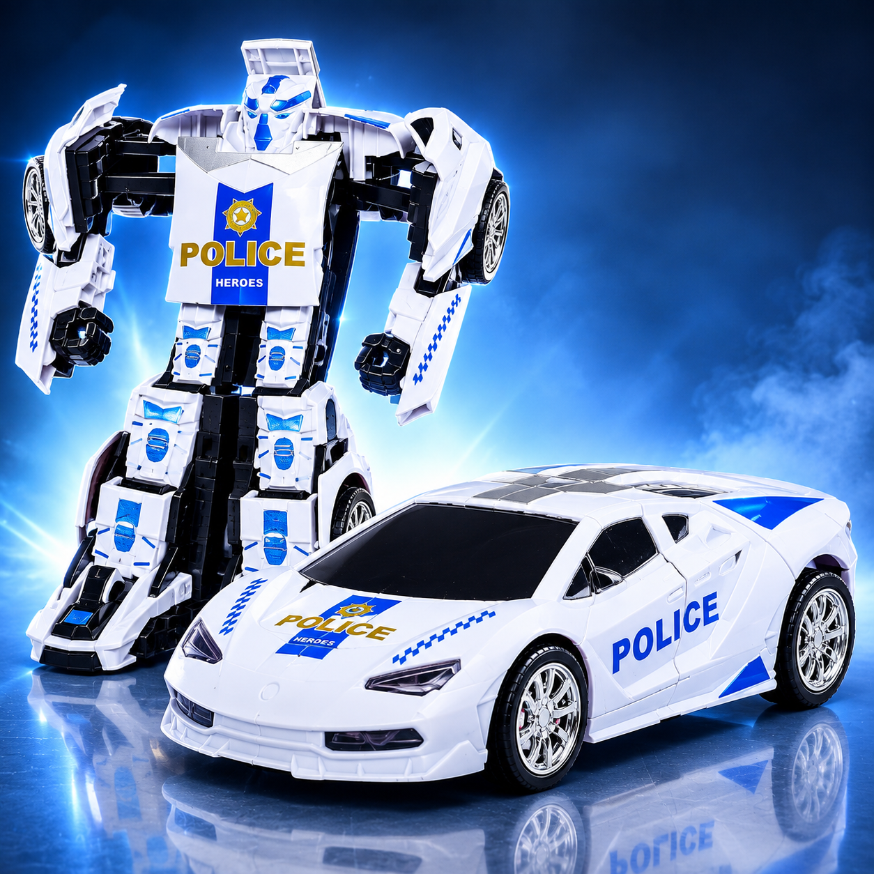 Transformers Robot Dancing Car with LED Lights & Music for Kids