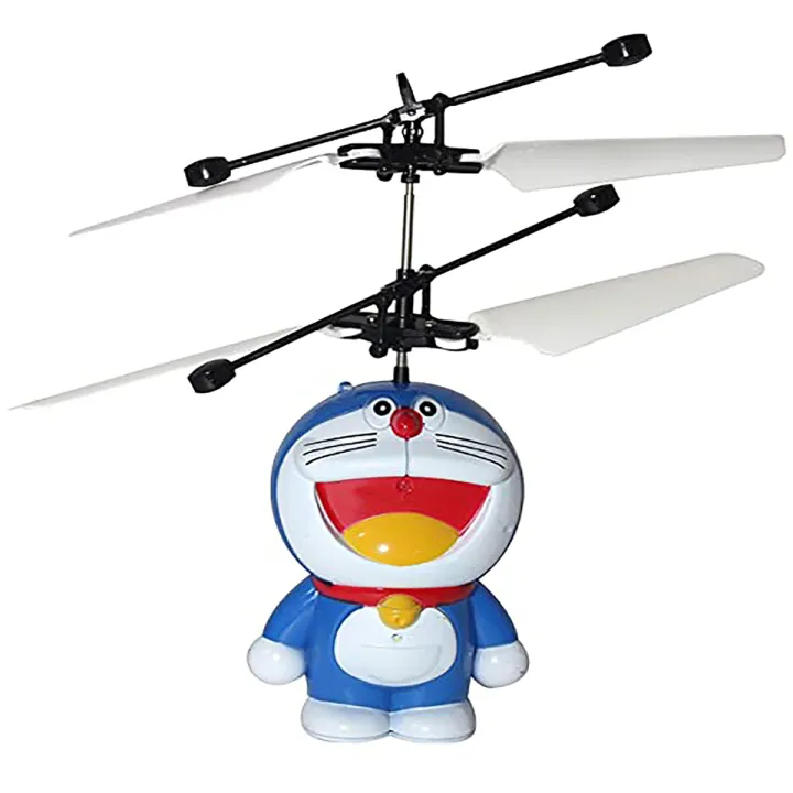 Doraemon Flying Sensor Helicopter top ratted quality Induction Flying aircraft toy infrared gift for kids USB charger.