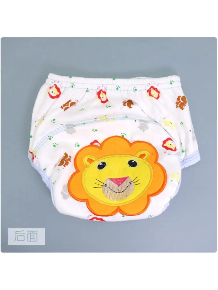 Soft Cotton Baby Learning Pants Diaper Pocket Baby Washable Diaper Pants Waterproof and Breathable Pull-up Diaper