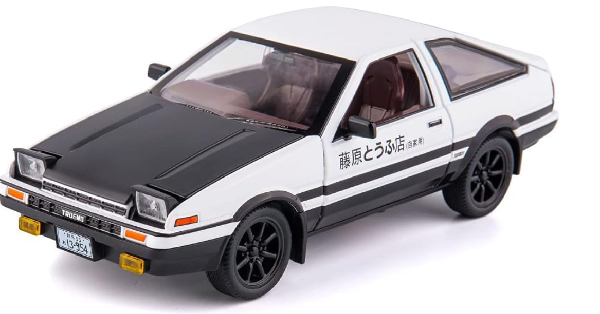 1/24 Toyota Trueno AE86 Corolla 86 Diecast Metal Model Car – Pull Back, Sound & Light, Openable Doors – JDM Collector’s Edition Gift Toy