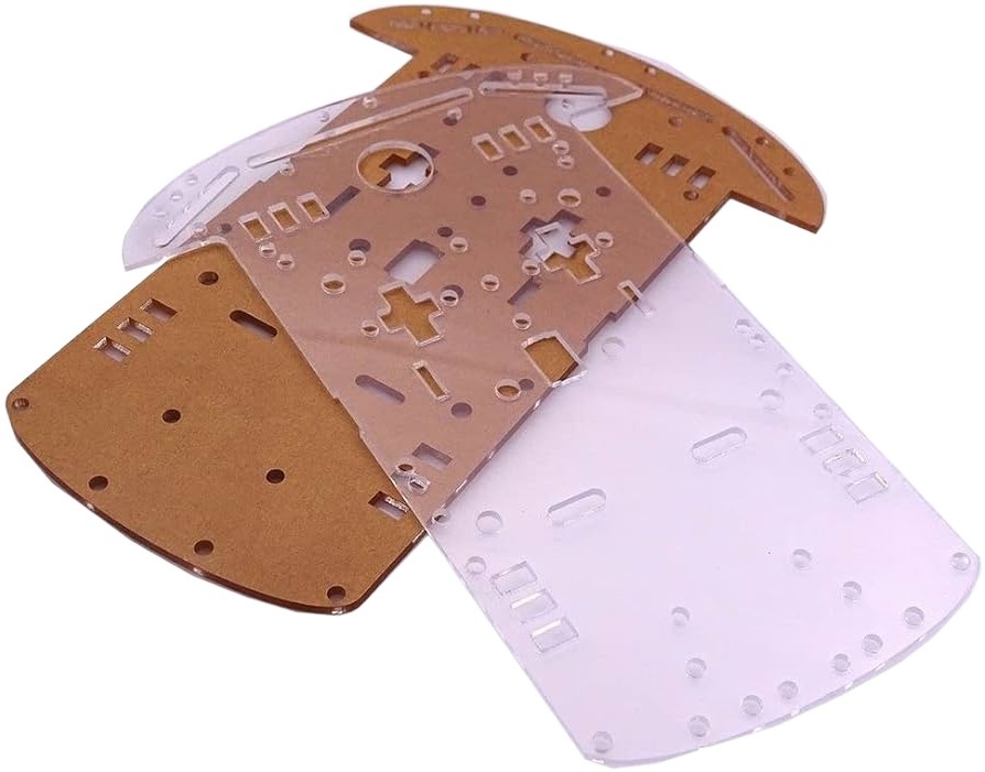 Smart car chassis 2WD bottom acrylic plate 2 wheel
