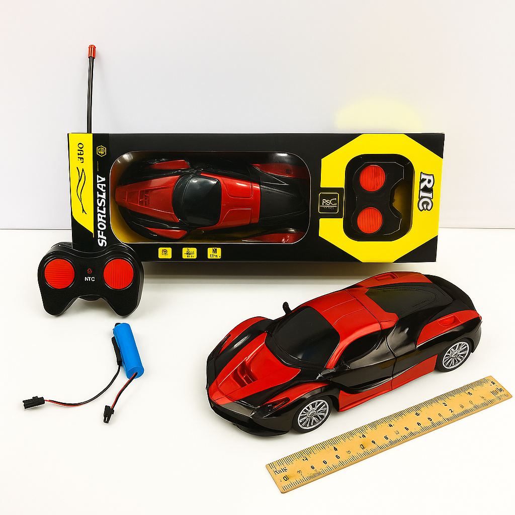 Speed Racing 1:20 Rechargeable Sports Car – Remote Control Drifting Model with Realistic Headlight & Exhaust Emulation, Rechargeable Battery & Cable, 2.4GHz Perfect Gift Baby Birthdays, Kids Exams & Game Toy