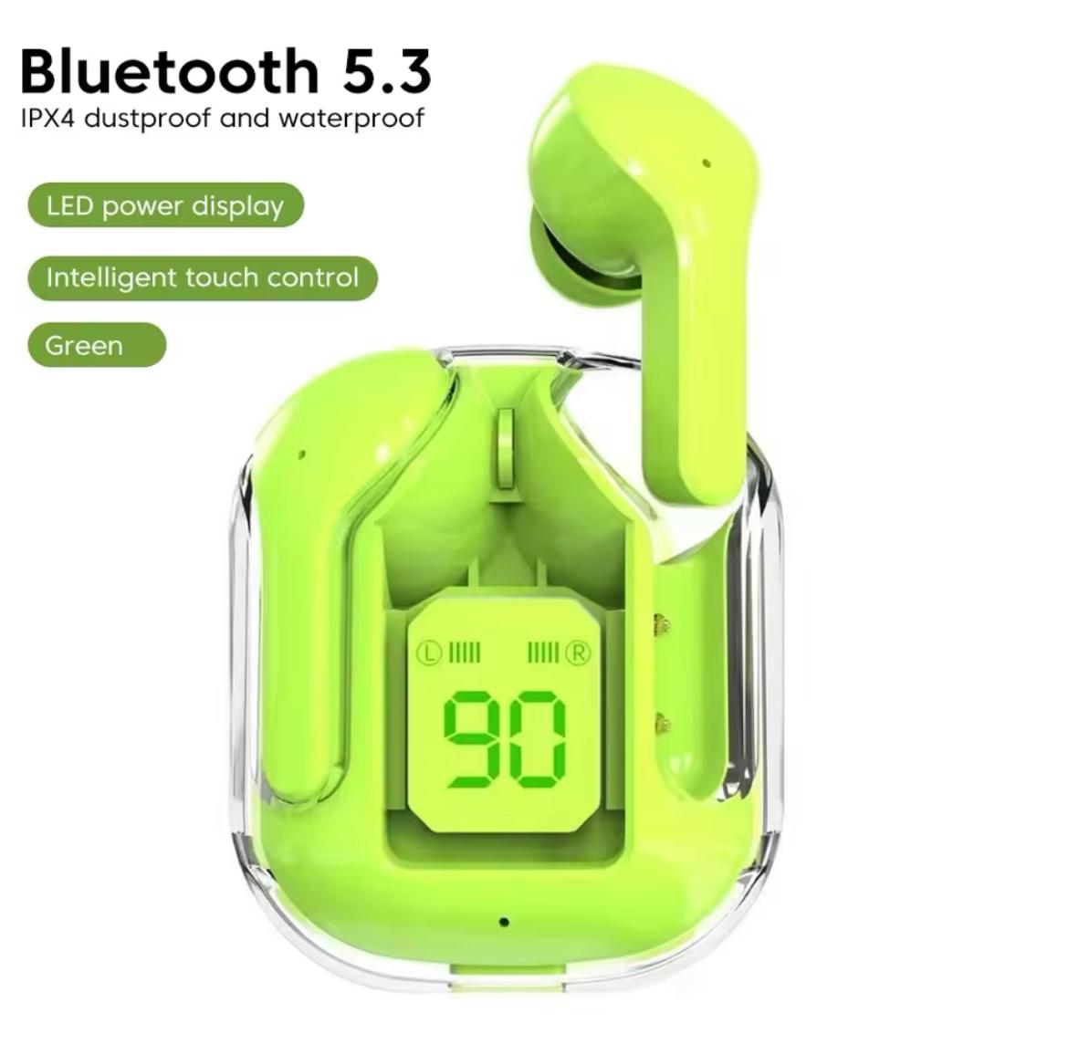 Air31 TWS (True Wireless Stereo) Bluetooth Earphones Headset With HiFi Stereo Sound & Touch Control System (Connected With All Bluetooth Devices).