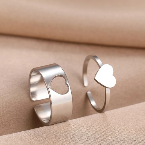 Trendy  Couple Rings For Girls And Women|Pack Of 2 Adjustable Couple Rings for Girls And Women|New Couple Matching Rings For Women And Men|Matching Rings For Best friends