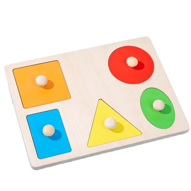 Wooden Shapes - Shapes For Kids - Wooden Puzzle - Shape Sorter For Kids - Learning Toys For Kids - Wooden Shapes For Kids - Geometrical Shapes - Puzzles For Kids - Wooden Puzzles For Kids - Educational Toys For Kids Puzzels - Educational Toys For Kids