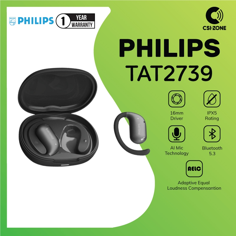 Earbuds Phillips TAT2739, Bluetooth, hi quality