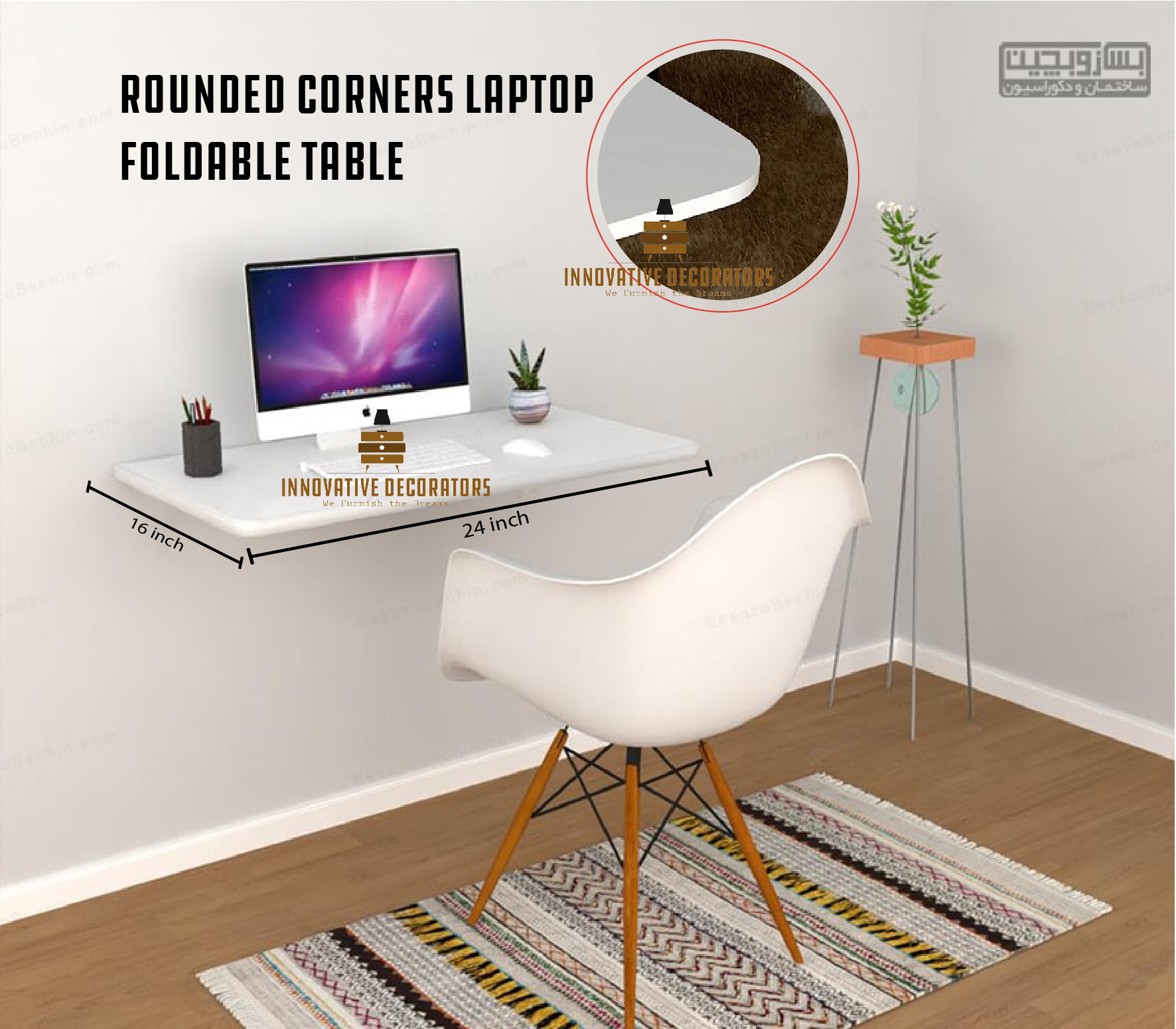 WallMounted Folding Laptop Table Portable Table Simple Office Computer