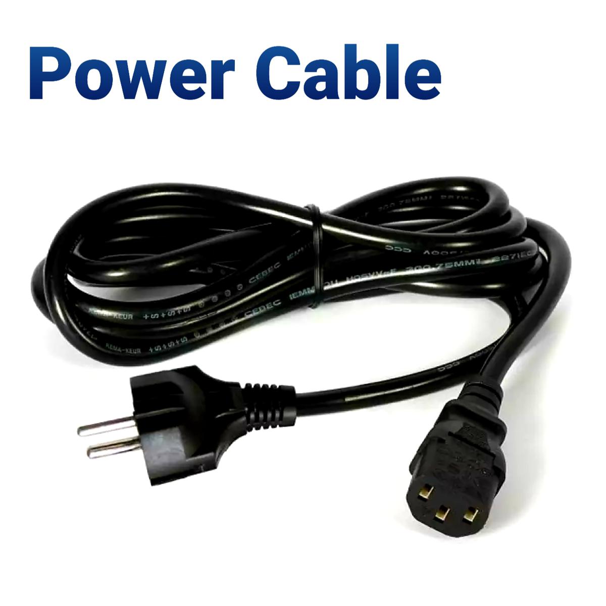 Power Cord Cable For Computer PC Laptop Charger LED TV Desktop LCD Monitor CPU Printer Scanner High Quality Power Lead Pure Copper Wire Power Cord Cable Multipurpose Power Line Usage For Office Equipments