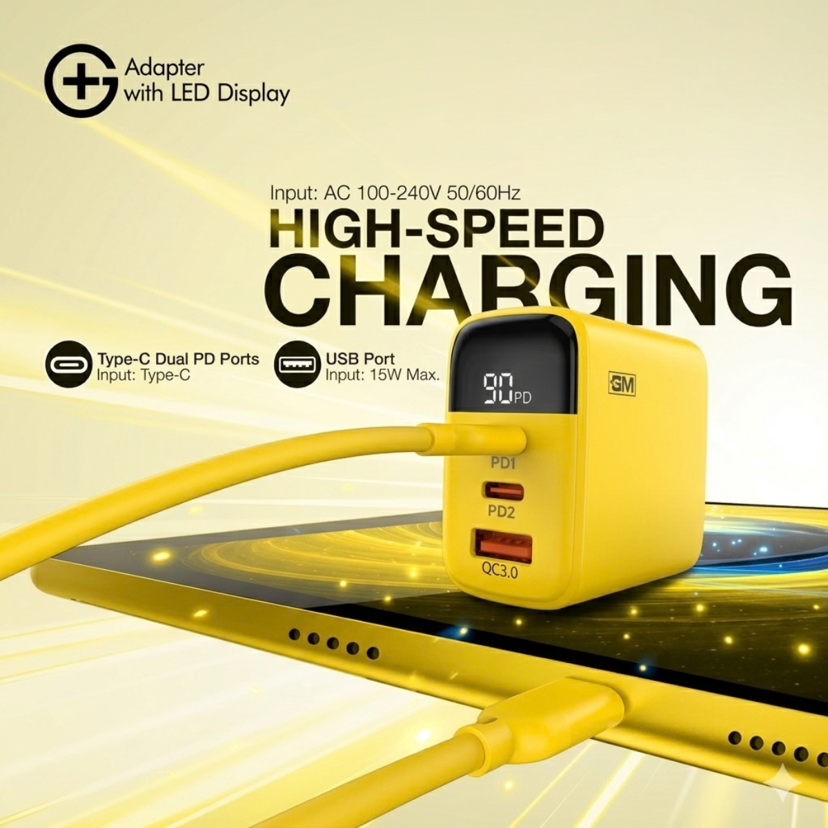 Oppo / VIVO /INFINIX Fast Charger + Data Cable - Micro Usb and Type-C (Select Variation) - Quick Charge 2.0 - Cloudify.pk