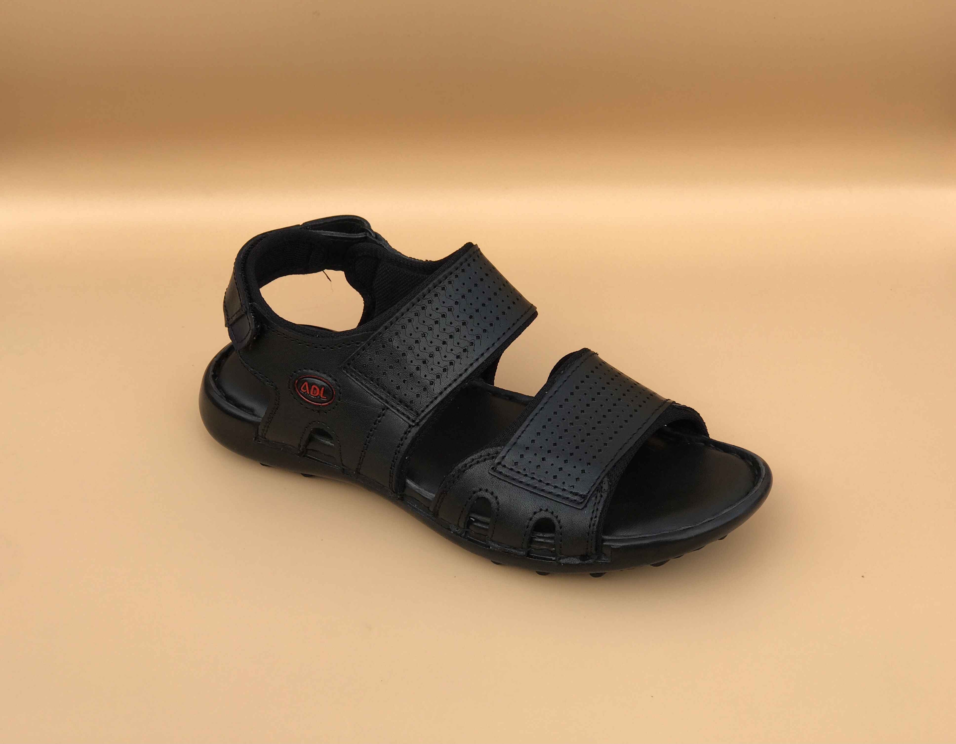 Leather Sandal For Men Color Black - Main Image