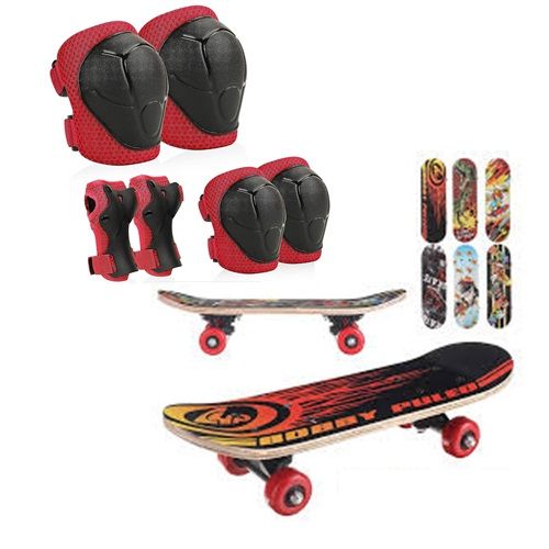 Large Size Skate Board With Safety Pads For Kids