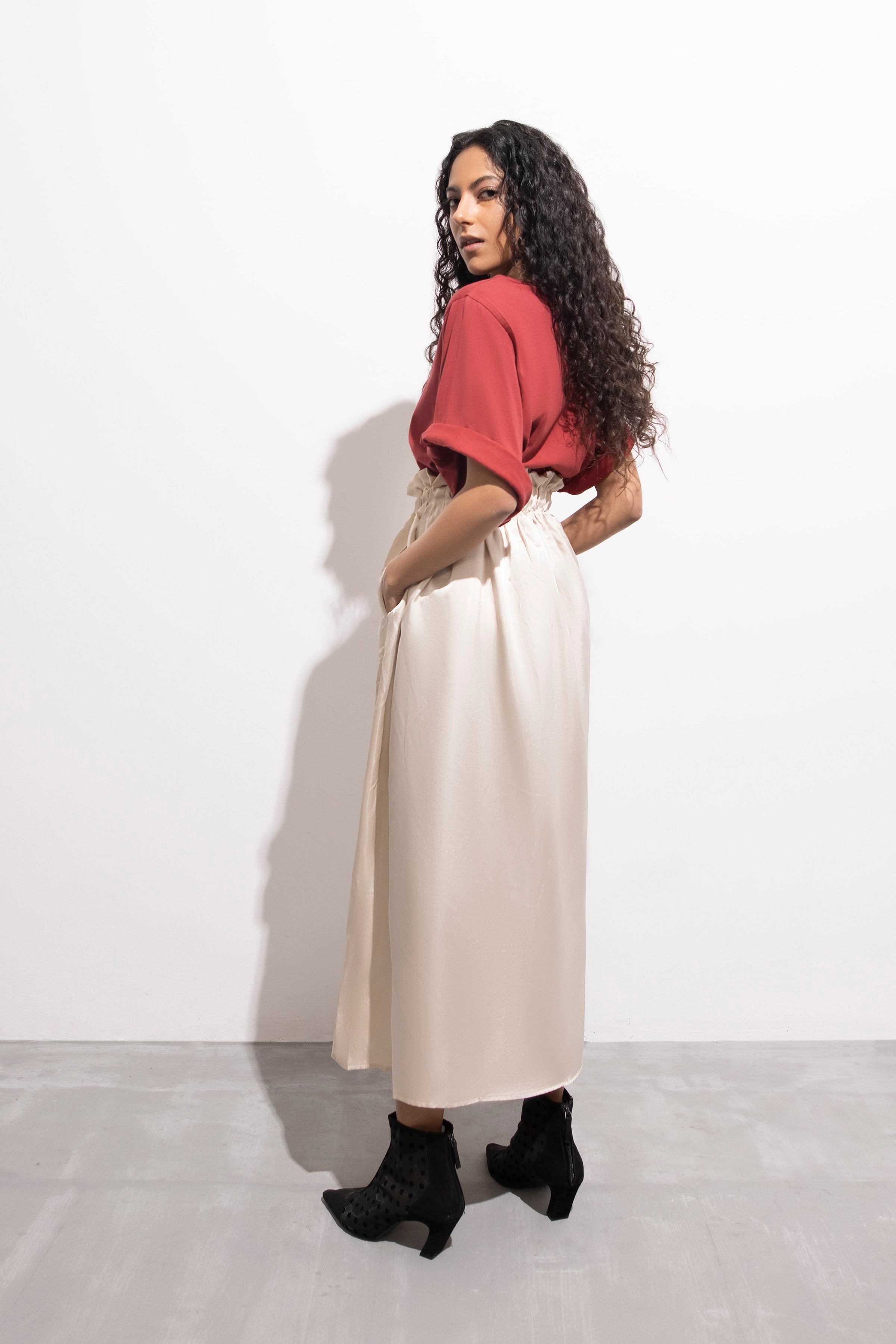 West by Sapphire Pleated Silky Skirt