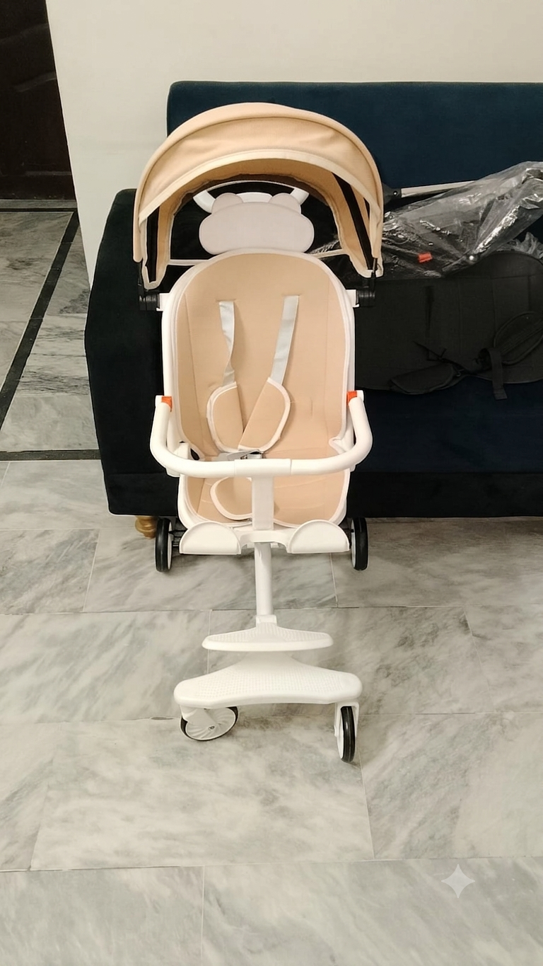 Baby Stroller, Foldable Four-Wheeled Child Stroller, Lightly and Easily Foldable Child Stroller, Suitable For 1-5 Years Old