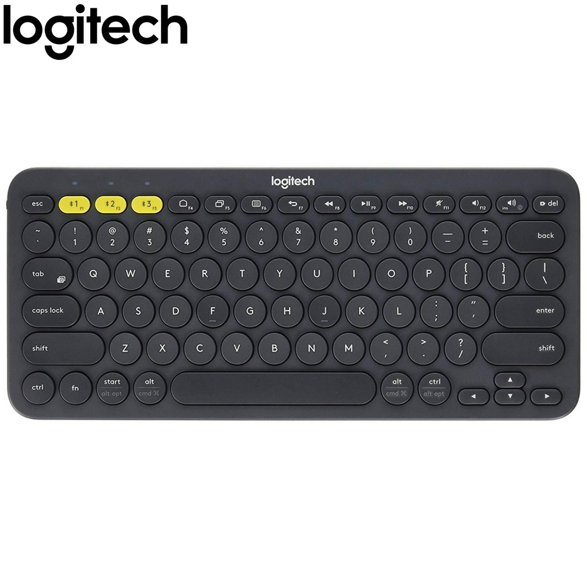 Logitech K380 Multi Device Bluetooth Keyboard Small Compact Design Grey