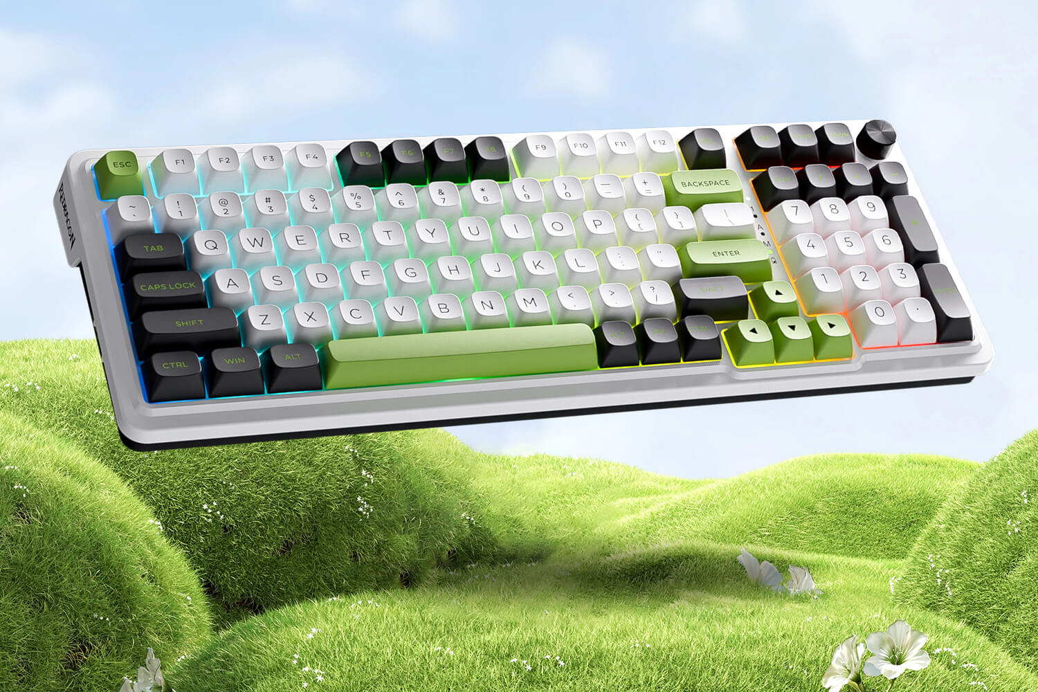 Redragon K686 EISA MAX 98 Keys Wireless Gasket RGB Gaming Keyboard 3-Mode Hot-Swap Socket, Dedicated Knob Control & Custom Linear Switch 17 6e3b616cd35814210b43833d81af7690