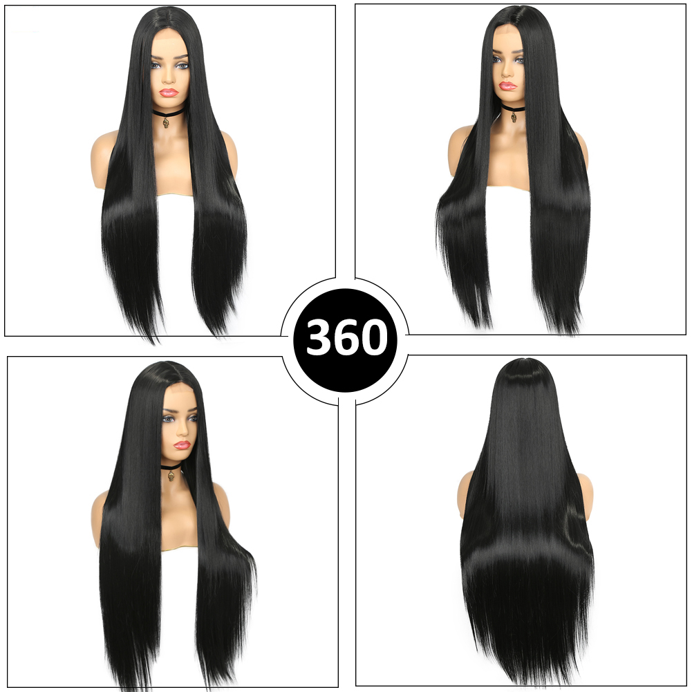 Imported quality full head wig for girls n women's matte finish-Natural Black Color