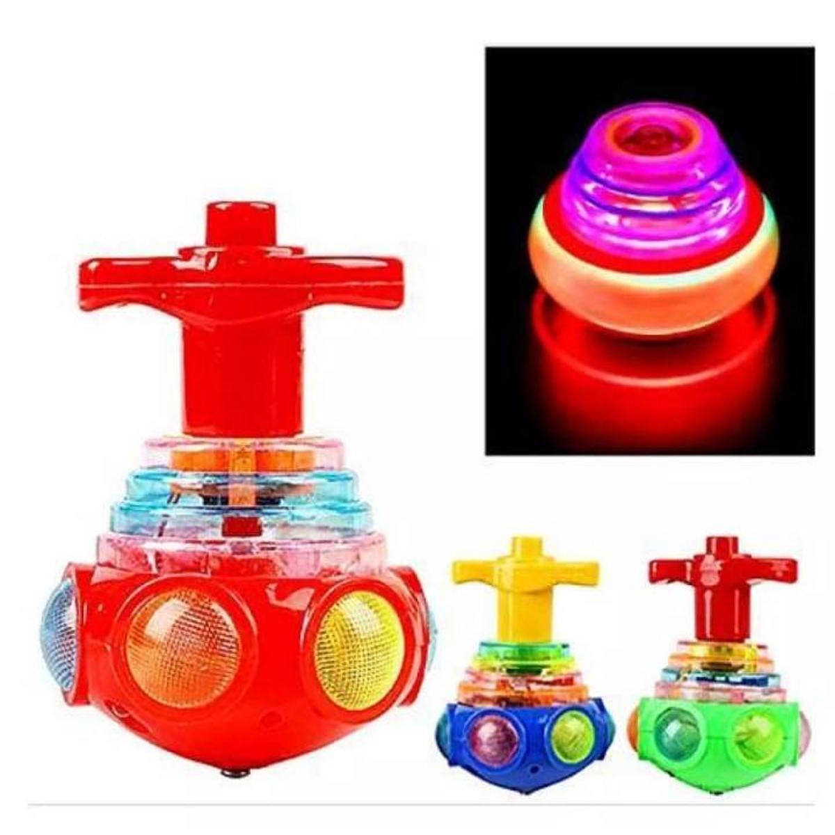 Flashing UFO Spinning Top Set with Light and Music For kids
