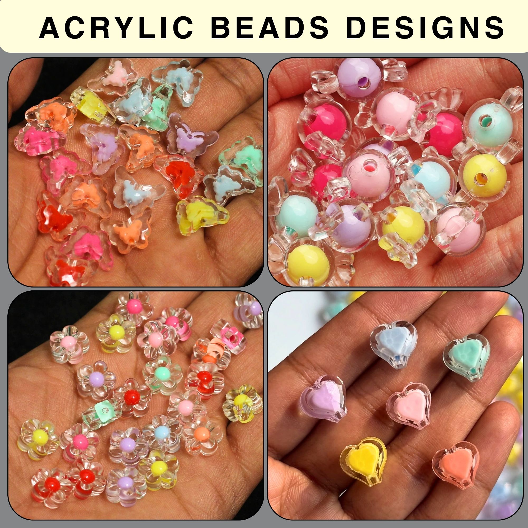 25 /50/100/500 Pcs Acrylic Shape Beads All Designs Flower Heart Star For Bracelet Making Jewlery Making DIY Kids Jewlery Making Charms Beads Style Beads For Jewelery Making Jewellery Beads Charms By SAMS COLLECTION online in pakistan wholesale Price