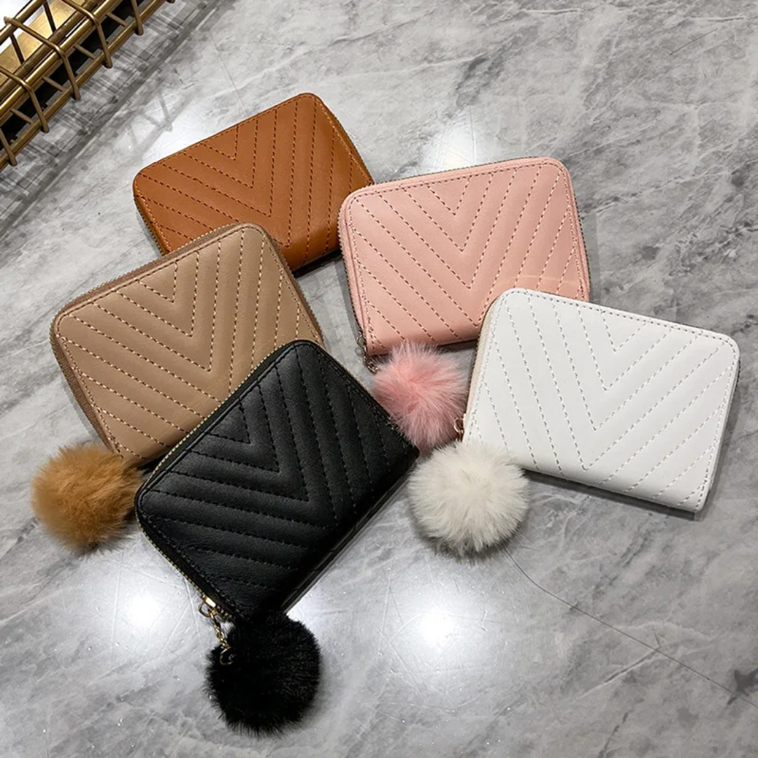 Penguin Mart - Ladies Small Card Holder Purse - Zipper Wallet for Casual Use
