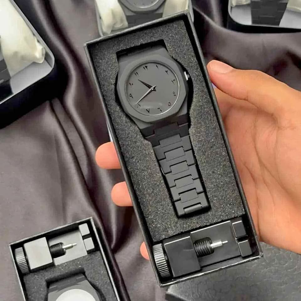 black arabic aura fiber chain watch waterproof 100% Original watch