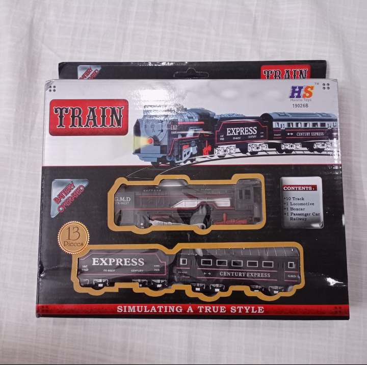 Kids Train with 13 Railway Tracks.1 Engine and 2 cargos.| For Kids | By MUBBASHIR MART.