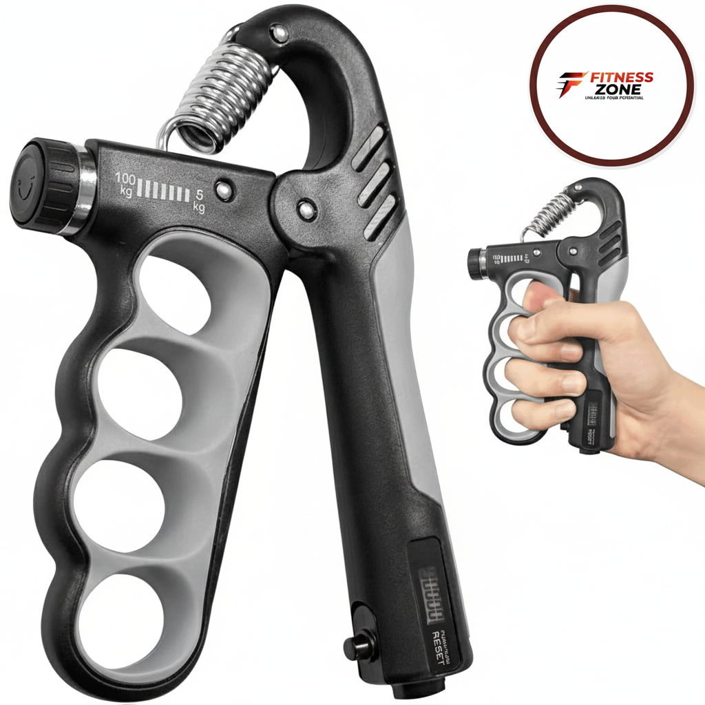 Hand Gripper with Counter – Adjustable 5-100kg Heavy Duty Grip Strength Trainer for Men | Forearm & Wrist Exerciser for Gym, Home Workout & Sports | Steel Spring, Non-Slip Handles