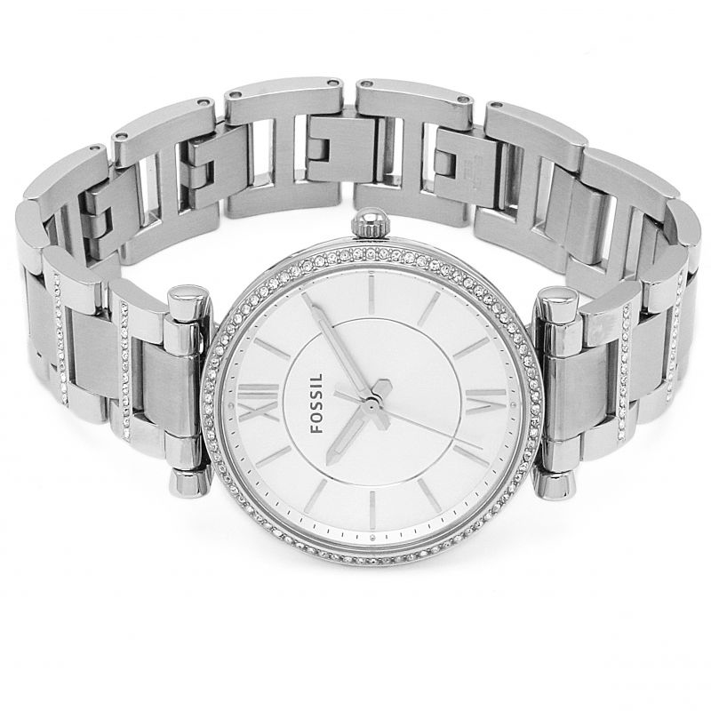 Fossil Carlie Three Hand Stainless Steel Watch in Silver for Women ES4341 Daraz.pk