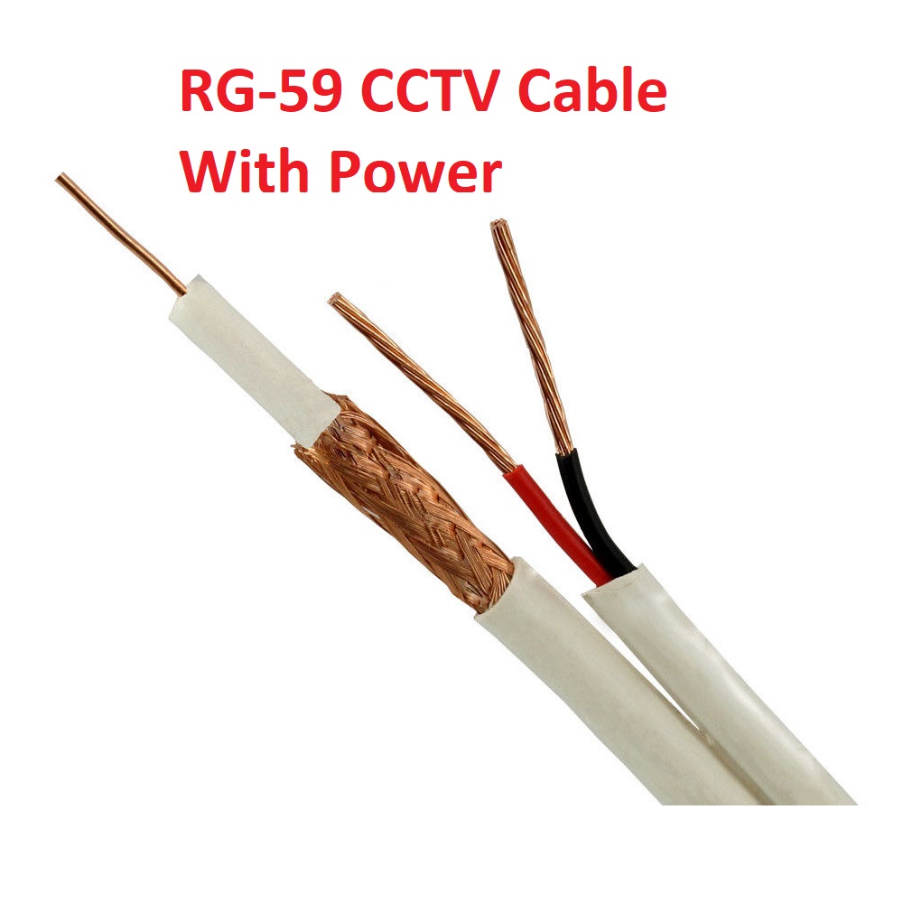 RG59 CCTV Camera Cable + Power Cable(80 Meter ) 240 Feet ZorroSmart