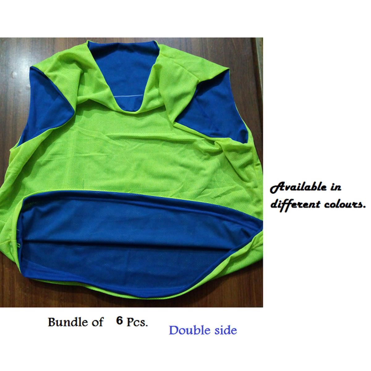 6 Pcs.Football Bibs Vest In Mesh Training Vest  blue vest football hockey vest green Multi colour