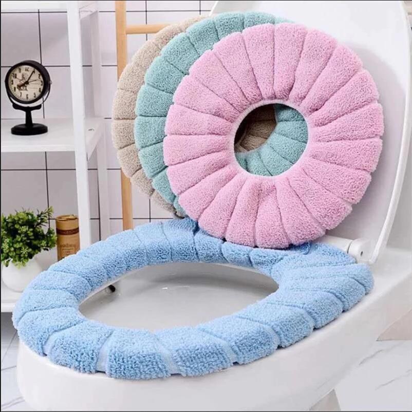 New Toilet Seat Cushion Cover, Bathroom Toilet Mat Cover, Warm Washable Toilet Cover, Universal Fit and Warm Toilet Seat Pad – Comfortable and Easy to Fit Toilet Cushion