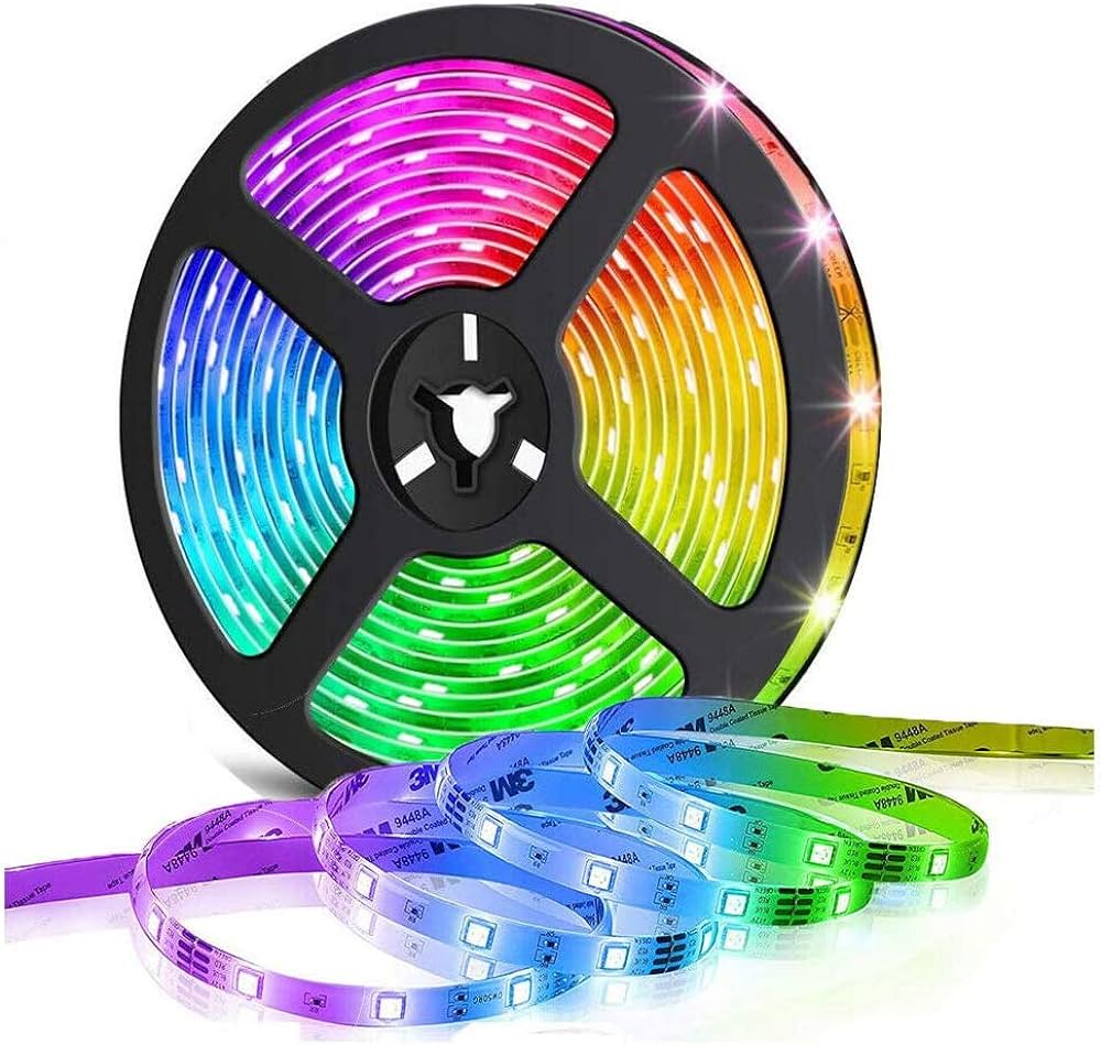 RGB led strip light - For Gaming Room - 15ft/5Meter RGB Lights For Gaming PC - Color Changing - Waterproof RGB led Light -with Remote Control led strip - Complete Kit